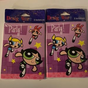 Powerpuff Girls Invitation Cards, 2packs of 8